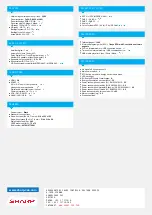 Preview for 2 page of Sharp LC-22LE250V Specifications