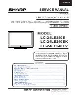 Sharp LC-24LE240E Operation Service Manual предпросмотр