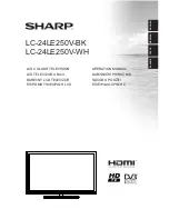 Предварительный просмотр 1 страницы Sharp LC-24LE250V-BK Operation Manual