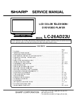 Sharp LC-26AD22U Service Manual preview