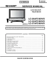 Sharp LC-26AF3 M/H/X Service Manual предпросмотр