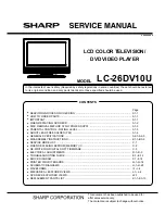 Preview for 1 page of Sharp LC-26DV10U Service Manual