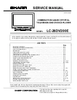 Sharp LC-26DV200E Service Manual предпросмотр