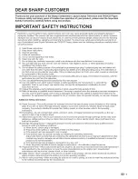 Preview for 3 page of Sharp LC-26DV20U - 26" LCD TV Operation Manual