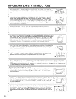 Предварительный просмотр 4 страницы Sharp LC-26DV20U - 26" LCD TV Operation Manual