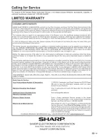 Предварительный просмотр 61 страницы Sharp LC-26DV20U - 26" LCD TV Operation Manual