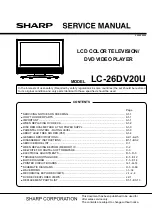 Sharp LC-26DV20U - 26" LCD TV Service Manual preview