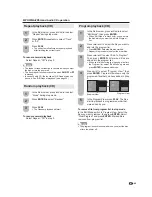 Предварительный просмотр 47 страницы Sharp LC-26DV22U - 26" LCD TV Operation Manual