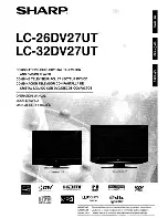 Предварительный просмотр 1 страницы Sharp LC-26DV27UT Operation Manual