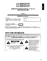 Preview for 2 page of Sharp LC-26DV27UT Operation Manual