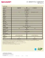 Preview for 2 page of Sharp LC-26DV27UT Specifications