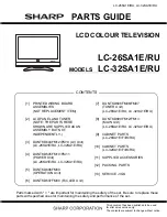 Предварительный просмотр 139 страницы Sharp LC-26SA1E Service Manual