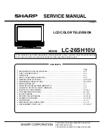 Preview for 1 page of Sharp LC-26SH10U - 26" LCD TV Service Manual