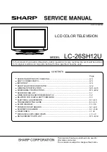 Предварительный просмотр 1 страницы Sharp LC-26SH12U - 26" LCD HDTV Service Manual