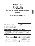 Предварительный просмотр 54 страницы Sharp LC-26SV490 Operation Operation Manual