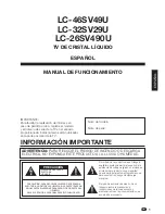 Предварительный просмотр 107 страницы Sharp LC-26SV490 Operation Operation Manual