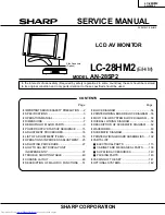 Предварительный просмотр 1 страницы Sharp LC-28HM2 Service Manual