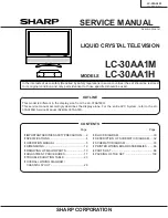 Предварительный просмотр 1 страницы Sharp LC-30AA1H Service Manual