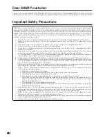 Preview for 3 page of Sharp LC-30HV2E Operation Manual