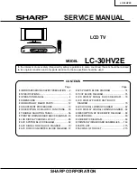 Preview for 1 page of Sharp LC-30HV2E Service Manual