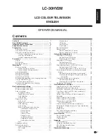 Предварительный просмотр 2 страницы Sharp LC-30HV2M Operation Manual