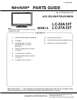 Предварительный просмотр 27 страницы Sharp LC-32A33T Service Manual