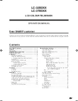 Предварительный просмотр 2 страницы Sharp LC-32BD6X Operation Manual