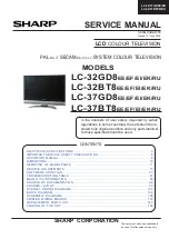 Предварительный просмотр 1 страницы Sharp LC-32BT8 Service Manual