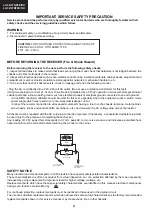 Предварительный просмотр 4 страницы Sharp LC-32BT8 Service Manual