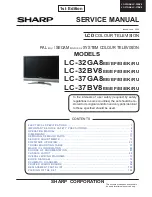 Sharp LC-32BV8 Service Manual предпросмотр