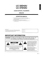 Preview for 2 page of Sharp LC-32D42U Operation Manual