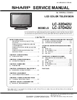 Предварительный просмотр 1 страницы Sharp LC-32D42U Service Manual