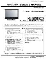 Sharp LC-32D65E Service Manual предпросмотр