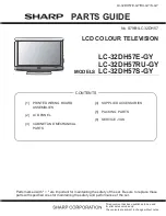 Preview for 5 page of Sharp LC-32DH57E-GY Service Manual