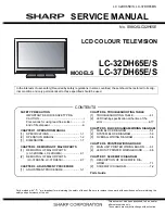 Sharp LC-32DH65E Service Manual предпросмотр