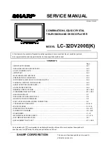 Sharp LC-32DV200E Service Manual preview