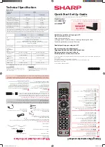 Sharp LC-32HI5012KF Quick Setup Manual preview