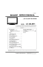 Sharp LC-32L407I Service Manual предпросмотр