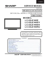 Предварительный просмотр 1 страницы Sharp LC-32LE140E Service Manual