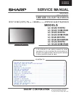 Предварительный просмотр 1 страницы Sharp LC-32LE210 Service Manual