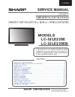 Sharp LC-32LE225E Service Manual предпросмотр