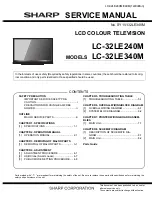 Sharp LC-32LE240M Service Manual preview