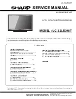 Sharp LC-32LE345T Service Manual preview