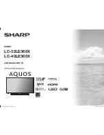 Sharp LC-32LE360X Operation Manual preview