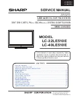 Предварительный просмотр 1 страницы Sharp LC-32LE510E Service Manual