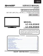 Предварительный просмотр 1 страницы Sharp LC-32LE530E Service Manual