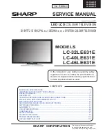 Sharp LC-32LE631E Service Manual preview