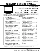 Sharp LC-32RD2 Service Manual предпросмотр