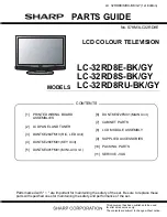 Предварительный просмотр 89 страницы Sharp lc-32rd8 Service Manual