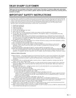 Предварительный просмотр 4 страницы Sharp LC 32SH20U - 32" LCD TV Operation Manual